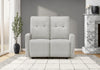Small 2-Seater Power Reclining Love Seat, 50\" Wide, Usb Port Included, Light Grey Fabric Recliner