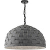 Dainolite Priscilla 1 Light Pendant Matte Black Grey Felt Shade Lamp