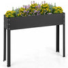 Costway 40\" Raised Garden Bed With Legs Metal Elevated Planter Box Drainage Hole Backyard