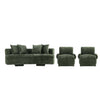 Verandah Mid-Century Modern 3-Piece Sofa Set in Olive Green