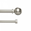 Umbra Bolas Nickel Expandable Double 1\" and 3/4\" Curtain Rod - 36\"-72\"