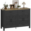 HOMCOM Sideboard Buffet Cabinet w/ Drawers and Shelves, Farmhouse Sideboard