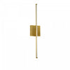 Dainolite Array LED Wall Sconce Vertical 19w Aged Brass White Acrylic Diffuser Lamp