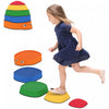 Qaba Ladybug Balance Stepping Stones for Kids, 5pcs Non-Slip Balance River Stones for Promoting Coordination and Strength, Outdoor & Indoor Obstacle Course