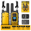 2 Dewalt DXFRS800 Work Site Walkie Talkies - 2 Watt, Heavy Duty, Long Range Indoor-Outdoor Two Way Radios + 22 Channel