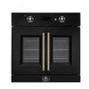 Forno Asti 30\" French Door Electric Wall Oven, Black, 3.68 cu. ft. - FBOEL1333-30BLK