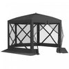 12' X 12' Pop Up Screen Tent, Camping Shelter Picnic Canopy, Black