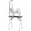 Pawhut 32in Foldable Dog Grooming Table For Small Dogs, Pet Grooming Table For Dogs Cats With Adjustable Arm, Non-slip Surface, Black