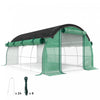 Outsunny Walk-in Tunnel Greenhouse Plant Hot House with Sunshade Net, Green