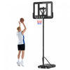 Soozier 4.6-10ft Portable Basketball Hoop with Wheels and 43\" Backboard