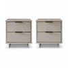 Granville Modern 18\" Nightstand in Light Gray (2-Drawer) - Set of 2
