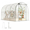 Outsunny Polytunnel Greenhouse with Mesh Window, Grow House Tent, Clear