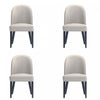 Hillman Modern Wood Upholstered Dining Chair in Light Gray - Set of 4