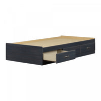 Ulysses Mate's Platform Storage Bed With 3 Drawers - Blueberry