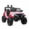 Aosom 12v Ride On Car Off Road Truck For Kids Suv Electric Battery Powered With Remote Control, Adjustable Speed, Pink