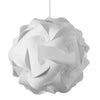 Dainolite Globus 3 Light Pendant Large Polished Chrome Finish White Fabric Lamp