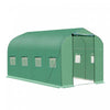 Outsunny 13' X 6.4' X 6.6' Steeple Walk-in Greenhouse Garden Plant Seed Grow Tent Polytennel With Windows And Door Green