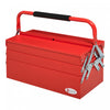 Durhand Metal Tool Box Portable Steel Tool Chest Cabinet With Handle, Red