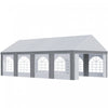 Outsunny 26 X 13ft Party Tent With Sides, 8 Windows And 2 Doors