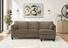 Upholstered Sofa Chaise Lounger, Light Brown Fabric Sofa