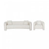 Sylvia Modern Glam 2-Piece Sofa Set in Ivory