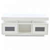 Lumina 39.3 Inch High-Gloss Coffee Table with LED Lights, USB Port and Transparent Doors, White