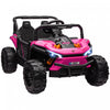 Qaba Kids Powered Ride-On Car, 12v Battery Powered Electric Car For Kids, Toy Truck With Remote Control, Spring Suspension, Led Headlights, 3 Speeds, Horn, Music, Pink