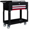 Homcom Rolling Tool Cart 330 Lbs Steel Utility Cart With Drawers Black