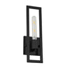 Dainolite Wisteria 1 Light Wall Sconce Matte Black Lamp