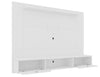 Manhattan Comfort Liberty 70.86\" Floating Wall Entertainment Center with Overhead Shelf - White
