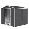 Outsunny 8'x7' Outdoor Storage Shed Garden Shed W/ Lock, Dark Grey