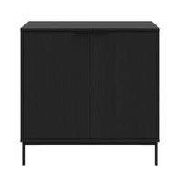 Nordika Slim 2-Door Storage Cabinet - Black