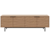 Nordika Hamilton 70\" TV Stand with 4 Storage Cabinets - Light Walnut