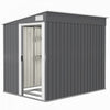 Outsunny 5 X 7ft Lean To Outdoor Storage Shed W/ Foundation, Dark Grey