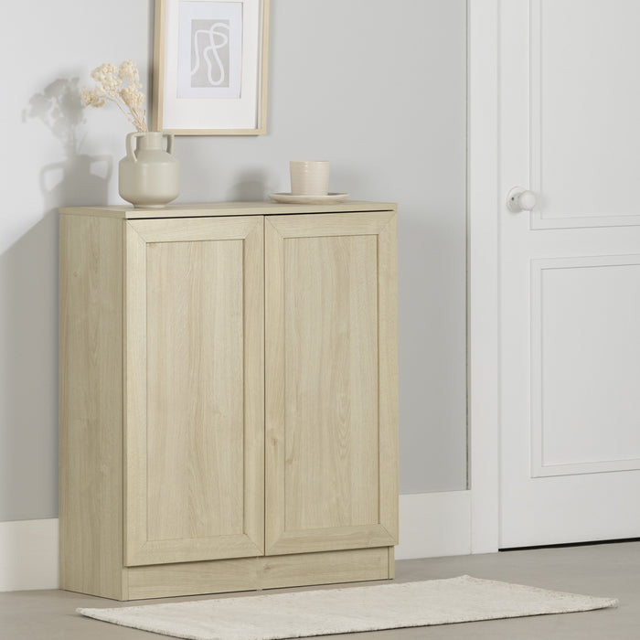 Arum 2-door Accent Cabinets With Shelves - Bleached Oak