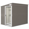 Outsunny 5 X 7ft Lean To Outdoor Storage Shed W/ Foundation, Light Grey