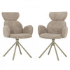 Wrenley Upholstered Swivel Dining Chair with Pedestal Base (Set of 2)