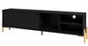 Manhattan Comfort Bowery 72.83\" TV Stand with 4 Shelves - Black Oak
