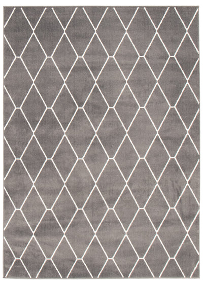 August Dark Grey-White 6'7" x 9'6" Area Rug