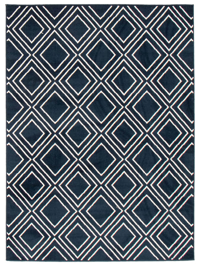 August Geod Navy-White 7'10" x 10'2" Area Rug