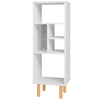 Manhattan Comfort Essex 42.51\" Bookcase with 5 Shelves - White & Zebra