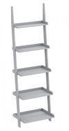 70” Wall Shelf 5-tier Storage Unit With Framed Borders – Light Grey