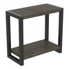 23” Classic Narrow Accent Table With Storage Shelf - Dark Grey