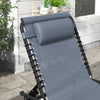 Outsunny Outdoor Folding Lounge Chair Grey