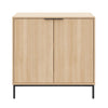 Nordika Slim 2-Door Storage Cabinet - Natural Blonde Oak