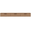 Nordika Slim 72\" Wall-Mounted TV Stand with 3 Storage Cabinets - Light Walnut