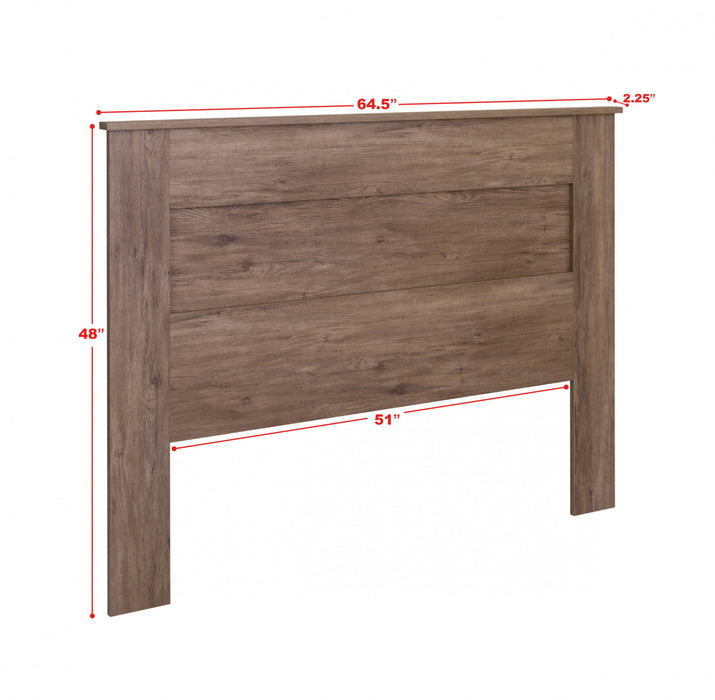 Queen Flat Panel Headboard - Drifted Grey