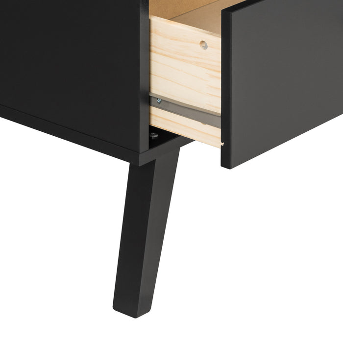 Milo 2-Drawer Nightstand - Black