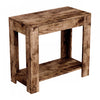 24” Classic Narrow Accent Table With Hidden Storage and Lower Shelf - Brown Reclaimed Wood