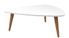 Manhattan Comfort Utopia 17.51\" High Triangle Coffee Table with Splayed Legs - White Gloss